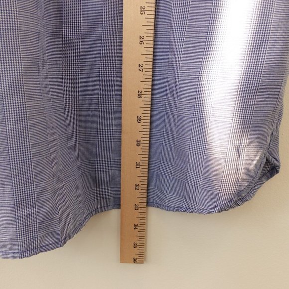 Chaps Shirt Men Size 2XL Cotton Casual Button Down Long Sleeve Pocket Twill Blue - Picture 4 of 9